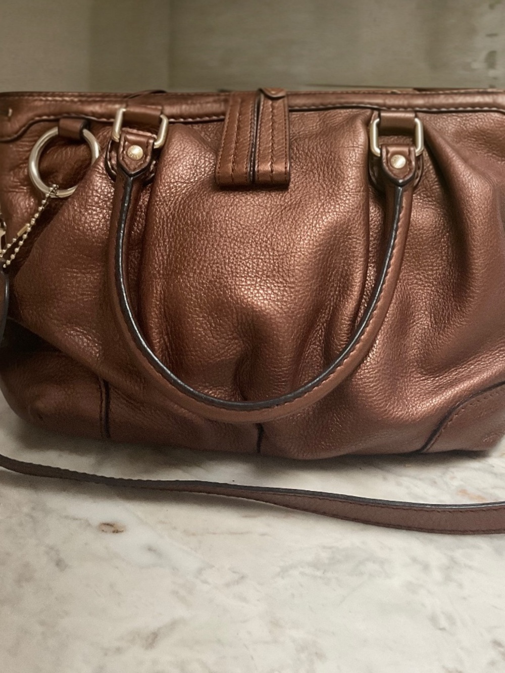 RARE Gucci Sukey shoulder bag in metallic copper/ bronze